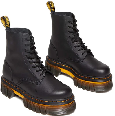 (W) Stivaletti Platform in Pelle con Suola a Contrasto Dr. Martens Audrick ''Nero'' 30671001 Lookbook (W) Stivaletti Platform in Pelle con Suola a Contrasto Dr. Martens Audrick ''Nero'' 30671001