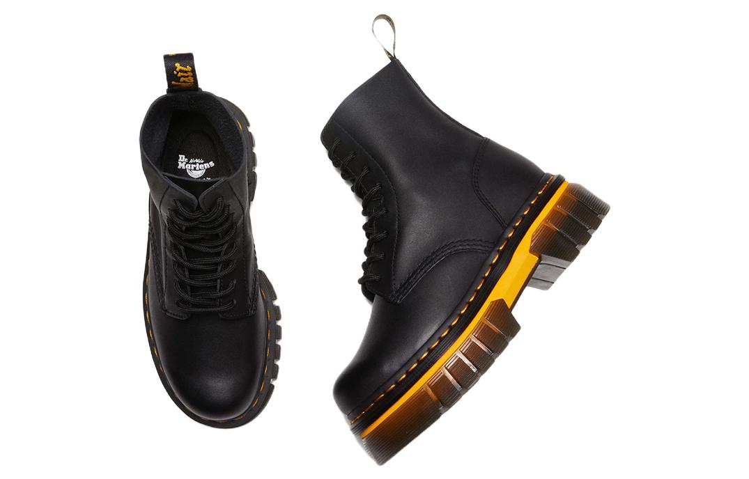 Purchase (W) Stivaletti Platform in Pelle con Suola a Contrasto Dr. Martens Audrick ''Nero'' 30671001