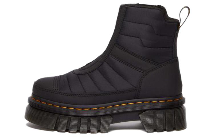 (Women) Dr. Martens Audrick Leather 'Round Toe Platform Ankle Boot' Black 30915001