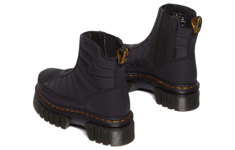 Shop (W) Dr. Martens Audrick Botas Plataforma Punta Redonda de Cuero Negro 30915001