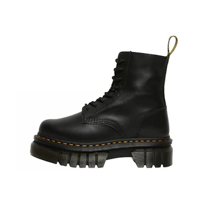 (W) Dr. Martens Audrick Leather Platform Ankle Boot 'Black'