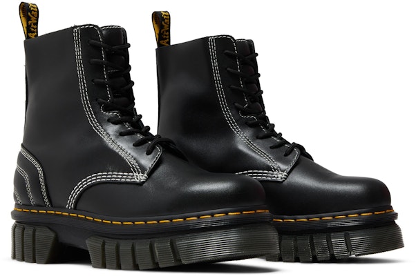 Dr. Martens Audrick Leather Platform Lace Up Boot 'White Stitch - Black' 27810001 Cheap Dr. Martens Audrick Leather Platform Lace Up Boot 'White Stitch - Black' 27810001