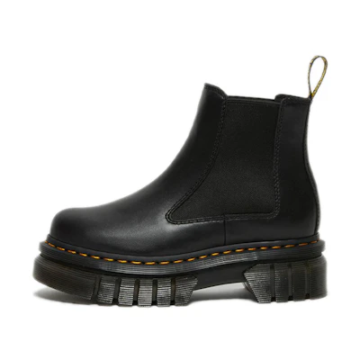 (W) Dr. Martens Audrick Nappa Leather Platform Chelsea Boots 'Black'