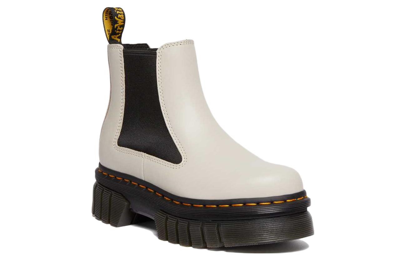 Order (W) Dr. Martens Audrick Nappa Leder Platform Chelsea Boots ''Kopfsteinpflaster Grau'' 27148055