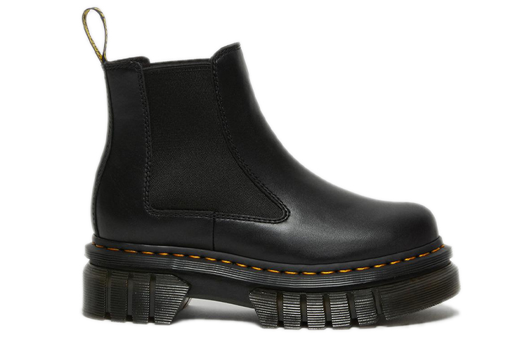 Lookbook Dr. Martens Audrick 耐磨舒適皮革厚底切爾西靴 女款 炭黑