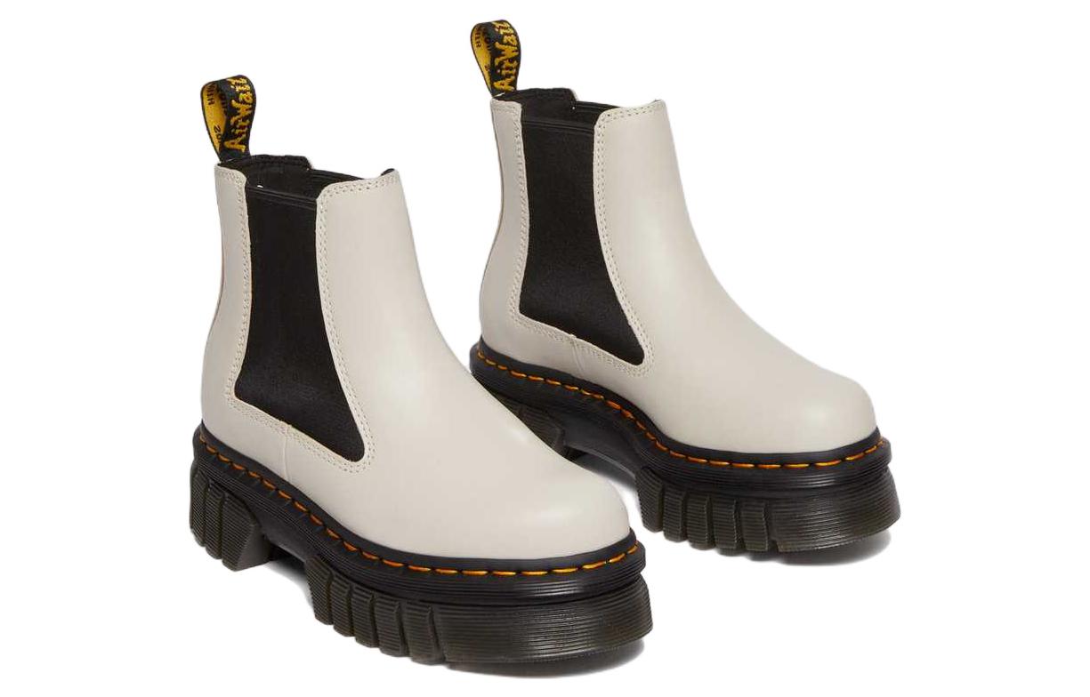 Lookbook (W) Dr. Martens Audrick Nappa Leder Platform Chelsea Boots ''Kopfsteinpflaster Grau'' 27148055