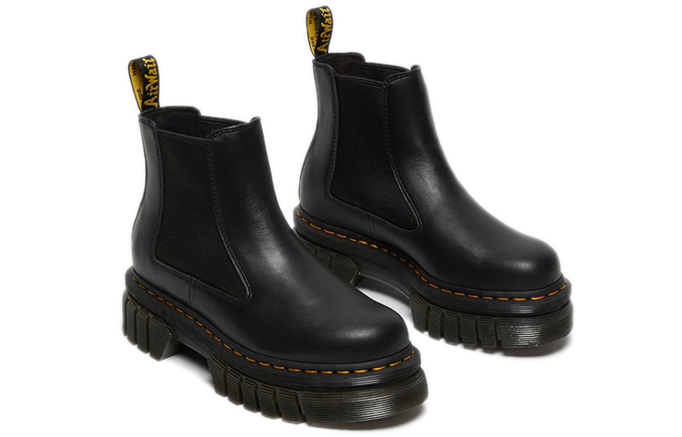 Purchase Dr. Martens Audrick 耐磨舒適皮革厚底切爾西靴 女款 炭黑
