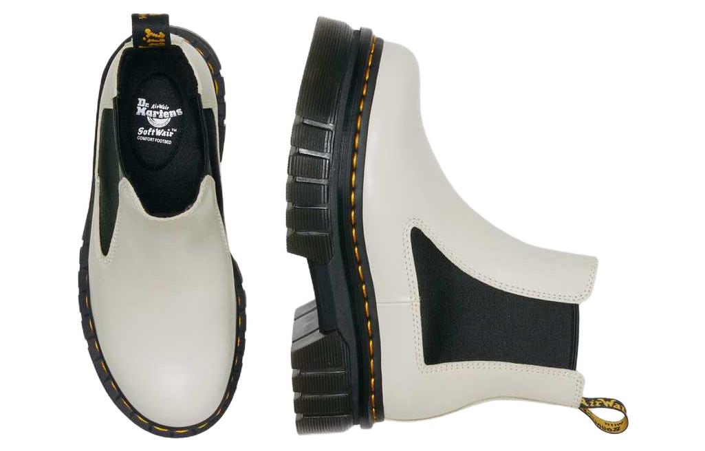 Purchase (W) Dr. Martens Audrick Nappa Leder Platform Chelsea Boots ''Kopfsteinpflaster Grau'' 27148055