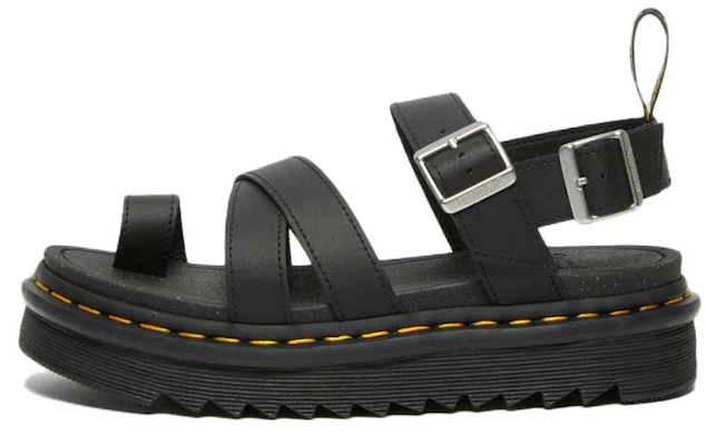(Women) Dr. Martens Avry Hydro Leather Strap Sandal 'Black' 27345001 Buy (Women) Dr. Martens Avry Hydro Leather Strap Sandal 'Black' 27345001