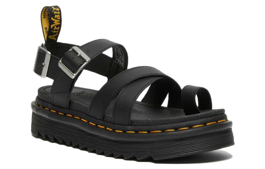 Order (Women) Dr. Martens Avry Hydro Leather Strap Sandal 'Black' 27345001