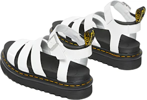 Shop Dr. Martens/馬汀博士 Blaire 漆皮厚底羅馬涼鞋 女款 白色