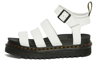 (Women) Dr. Martens Blaire Hydro Leather Strap Sandal 'White'