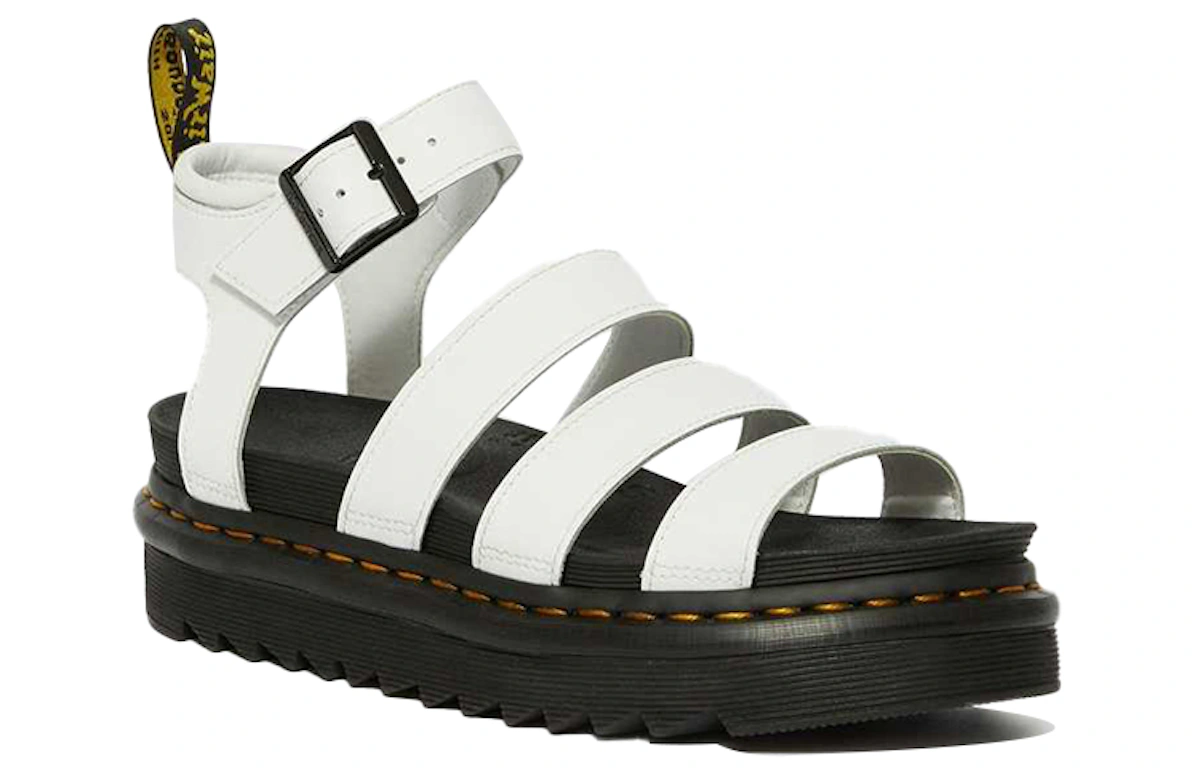 (Women) Dr. Martens Blaire Hydro Leather Strap Sandal 'White'