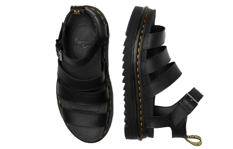 Lookbook (W) Dr. Martens Blaire Sandalia de Cuero con Correa Hidro 'Negro' 24235001