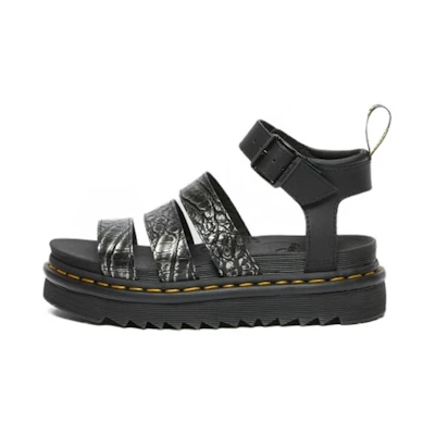 (W) Dr. Martens Blaire Leather 'Black Fashion Buckle'