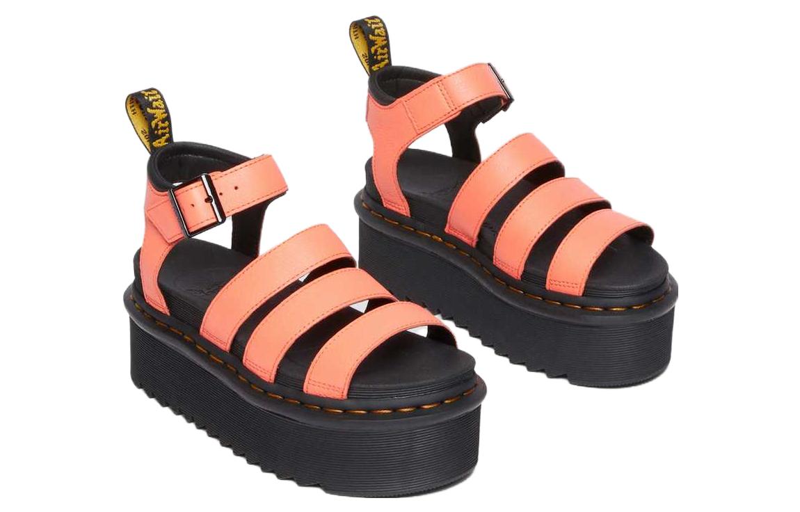 Lookbook (W) 马丁 Dr. Martens Blaire 厚底皮凉鞋 橙色 时尚舒适款 30704695