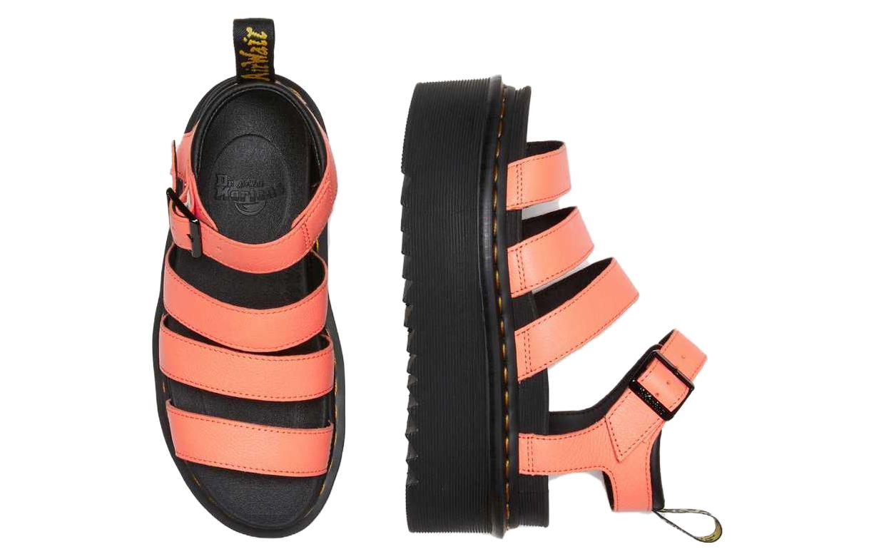 (W) Dr. Martens Blaire Leather 'CMFT Thick Sole Fashion Slide Orange' 圖 5