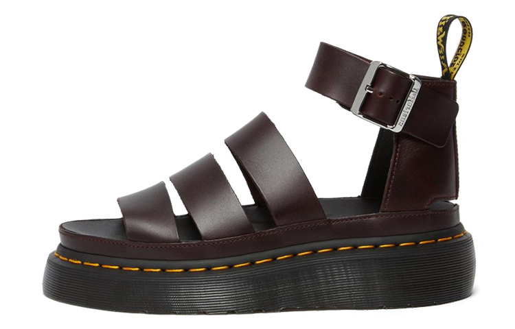 (Women) Dr. Martens Clarissa 2 Atlas Quad Leather Platform Sandals 'Oxblood' 26684601