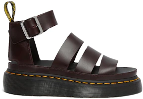 Order Dr.Martens/馬汀博士 Clarissa II Atlas Quad 皮革 厚底運動涼鞋 女款 暗紅