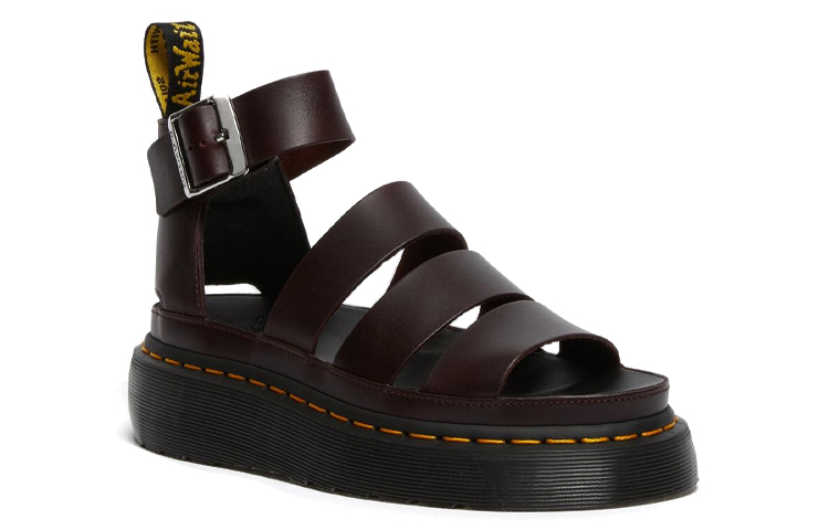 (W) Dr. Martens Clarissa II Atlas Quad Leather Platform Sandals 'Oxblood' 圖 3