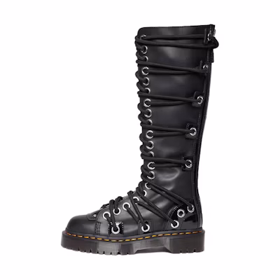 (W) Dr. Martens Daria 1B60 BEX 'Black Leather Cross Strap High Boot'