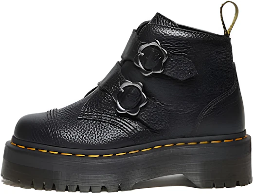 (W) Dr. Martens Devon Sepatu Boots Kulit Platform 'Hitam' dengan Gesper Bunga 27642001 Buy (W) Dr. Martens Devon Sepatu Boots Kulit Platform 'Hitam' dengan Gesper Bunga 27642001