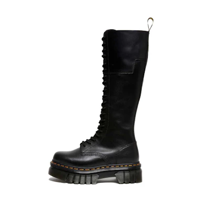 (W) Dr. Martens Dr.Martens Audrick 20-Eye Leather Knee High Platform Boots 'Black'