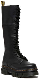 (W) Dr. Martens Audrick 20-Eye Platform Boot Kulit Setinggi Lutut 'Hitam' 27953001 Lookbook (W) Dr. Martens Audrick 20-Eye Platform Boot Kulit Setinggi Lutut 'Hitam' 27953001