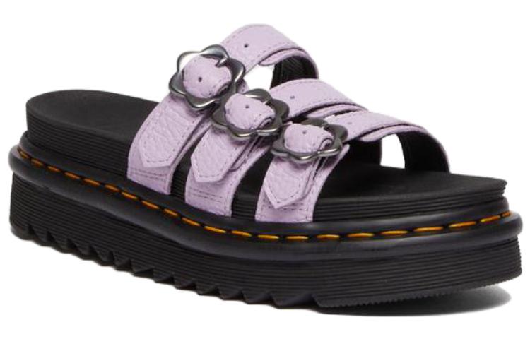 Order (W) Dr. Martens Blaire Bunga Gelang Milled Nappa Selipar 'Lilac' 30710308