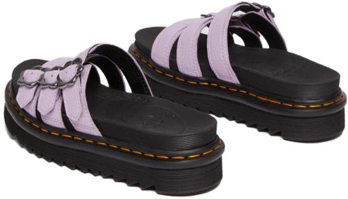 (Women) Dr. Martens Dr.Martens Blaire Flower Buckle Milled Nappa Slide Sandals 'Lilac' 30710308 Shop (Women) Dr. Martens Dr.Martens Blaire Flower Buckle Milled Nappa Slide Sandals 'Lilac' 30710308