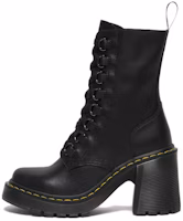 (Women) Dr. Martens Dr.Martens Chesney Leather Flared Heel Lace Up Boots 'Black' 26701001 (Women) Dr. Martens Dr.Martens Chesney Leather Flared Heel Lace Up Boots 'Black' 26701001