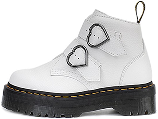 (Women) Dr. Martens Dr.Martens Devon Heart Leather Platform Boots 'White' 26439100 Buy (Women) Dr. Martens Dr.Martens Devon Heart Leather Platform Boots 'White' 26439100