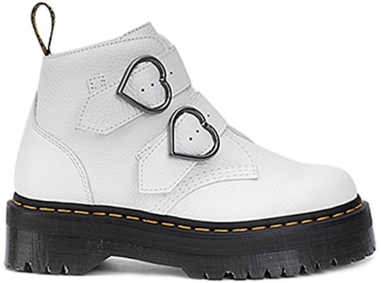 (Women) Dr. Martens Dr.Martens Devon Heart Leather Platform Boots 'White' 26439100 Order (Women) Dr. Martens Dr.Martens Devon Heart Leather Platform Boots 'White' 26439100