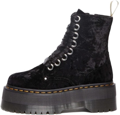 (Women) Dr. Martens Dr.Martens Vegan Jadon Boot Max Crushed Velvet Platforms 'Black' 31030001 Buy (Women) Dr. Martens Dr.Martens Vegan Jadon Boot Max Crushed Velvet Platforms 'Black' 31030001