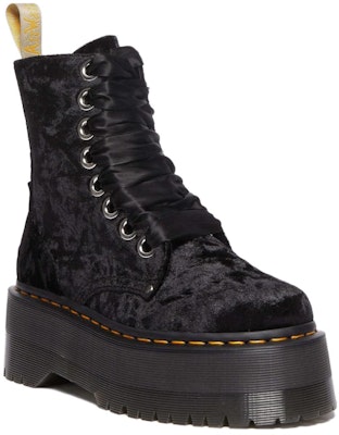 (Women) Dr. Martens Dr.Martens Vegan Jadon Boot Max Crushed Velvet Platforms 'Black' 31030001 Order (Women) Dr. Martens Dr.Martens Vegan Jadon Boot Max Crushed Velvet Platforms 'Black' 31030001