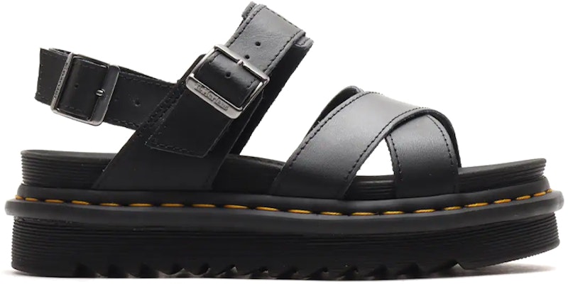(W) Dr. Martens Voss II 黑色皮革绑带凉鞋 26799001 Order (W) Dr. Martens Voss II 黑色皮革绑带凉鞋 26799001