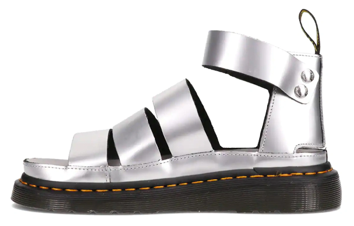 (Women) Dr. Martens DrMartens Clarissa Thick Sole Sandals Silver