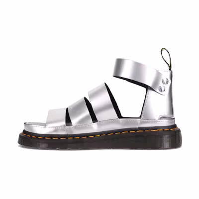(W) Dr. Martens DrMartens Clarissa Thick Sole Sandals Silver