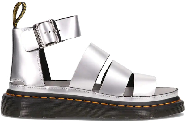 (Women) Dr. Martens DrMartens Clarissa Thick Sole Sandals Silver 26687972 Order (Women) Dr. Martens DrMartens Clarissa Thick Sole Sandals Silver 26687972