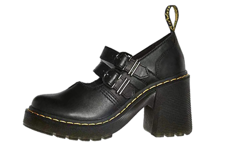 (Women) Dr. Martens Eviee Sendal Leather Heeled Shoes 'Black' 27371001