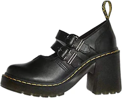 (Women) Dr. Martens Eviee Sendal Leather Heeled Shoes 'Black' 27371001 (Women) Dr. Martens Eviee Sendal Leather Heeled Shoes 'Black' 27371001