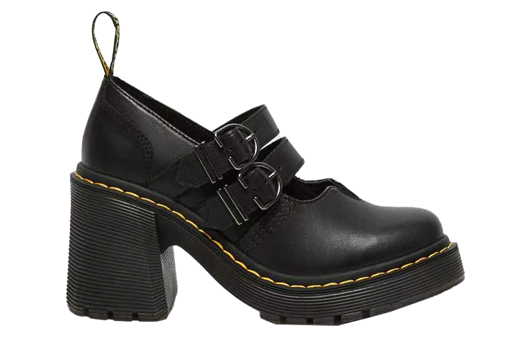 Lookbook (W) Dr. Martens Eviee Sendal Leren Hak Schoenen ''Zwart'' 27371001