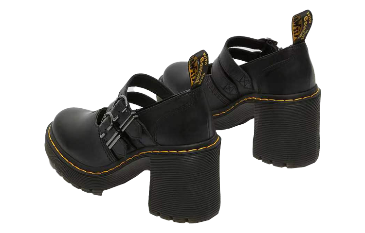 Shop (W) Dr. Martens Eviee Sendal Leren Hak Schoenen ''Zwart'' 27371001