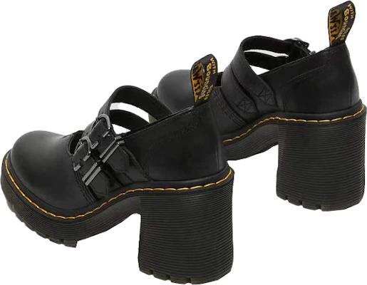 (W) Dr. Martens Eviee Sendal Leren Hak Schoenen ''Zwart'' 27371001 Shop (W) Dr. Martens Eviee Sendal Leren Hak Schoenen ''Zwart'' 27371001
