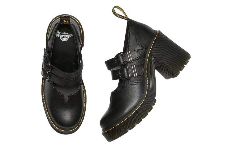 Purchase (W) Dr. Martens Eviee Sendal Leren Hak Schoenen ''Zwart'' 27371001