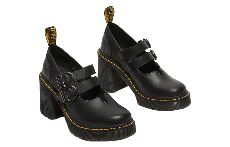 Details for (W) Dr. Martens Eviee Sendal Leren Hak Schoenen ''Zwart'' 27371001