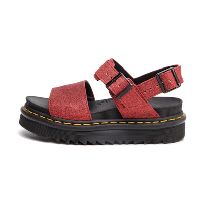 (W) Dr. Martens Flatform-Sandles Red