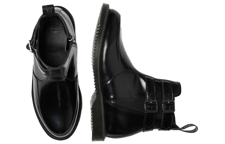 Lookbook (W) But Dr. Martens Flora Polished Smooth Chelsea Boots Hitam 25965001