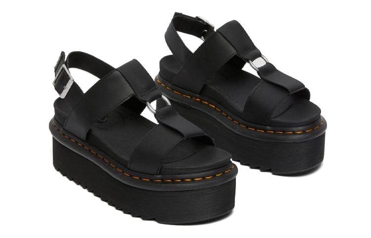 Shop (Women) Dr. Martens Frances Leather Strap Sandal 'Black' 26525001