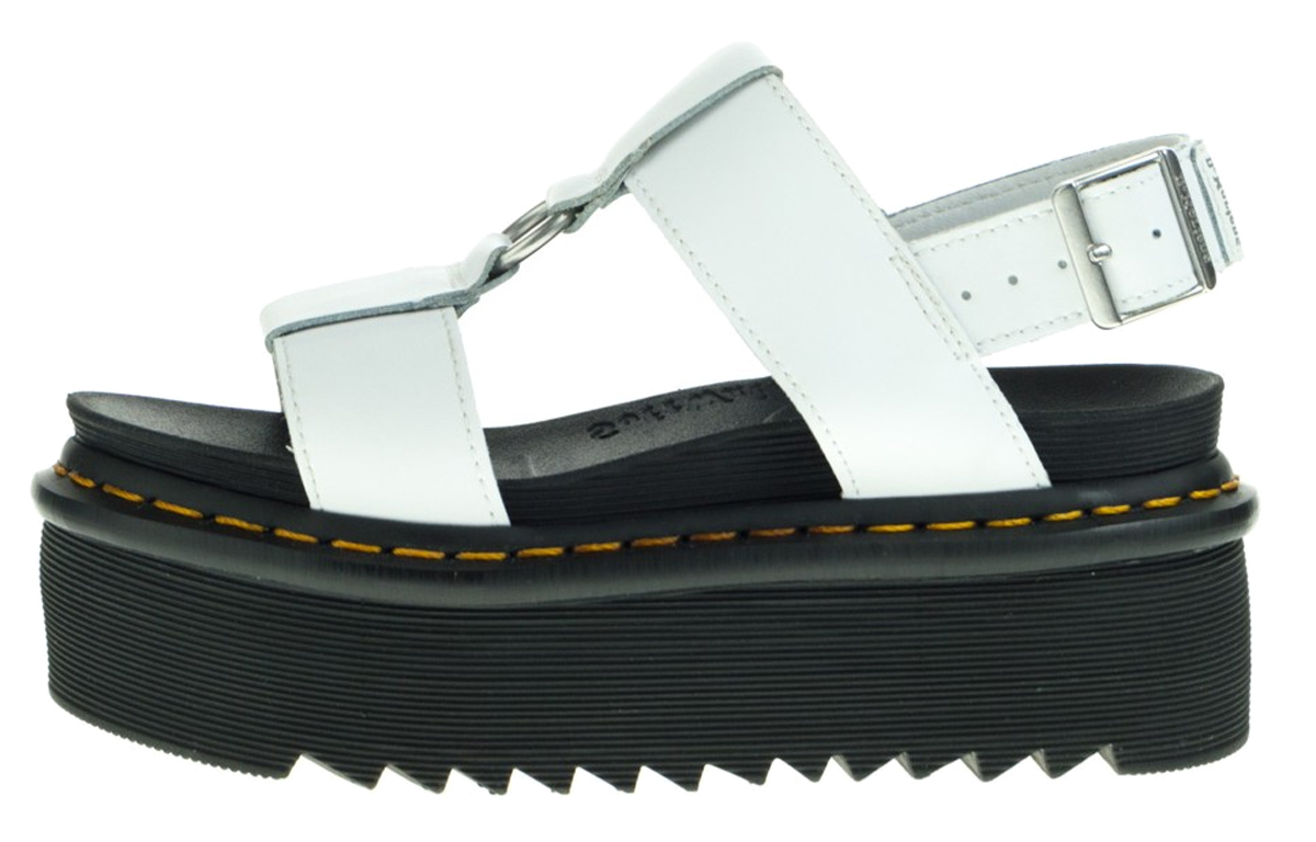 (Women) Dr. Martens Francis 'White Leather Strap Sandals' 26525100